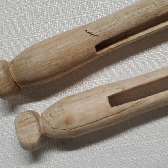 Clothes Pins + Hanging Bag Minimalist Home Primitive Functional BOHO LOT of 60 - Picture 17 of 17